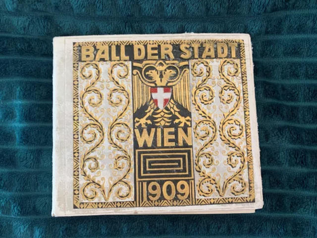 selt. Jugendstilbuch Ball der Stadt Wien 1909 Wilhelm Melzer Geyling  Ballspende