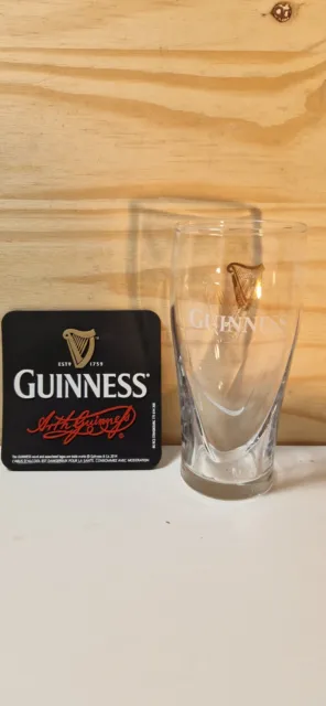 Un Verre Guinness 25Cl + 1 Sous Bock Relief En Silicone Eternel