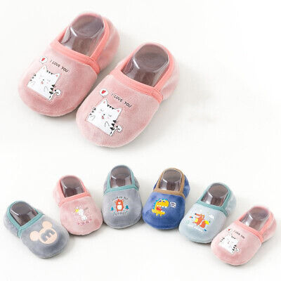 Calzini da pavimento neonati bambine cartone animato bambini calze invernali spesse scarpe calde 0-3 anni