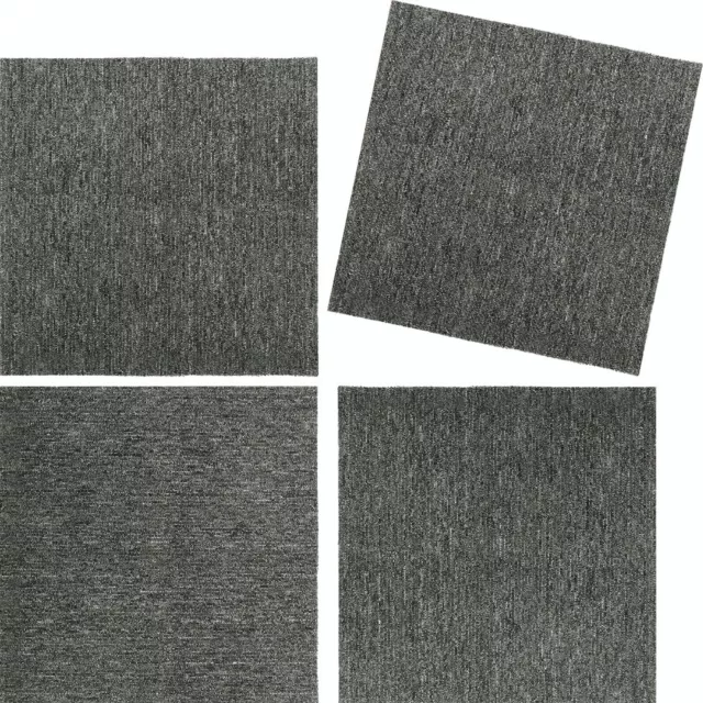 Azulejos para alfombras grises Nisorpa 28 piezas de 50 x 50 cm, azulejos adhesivos gruesos para alfombras, no