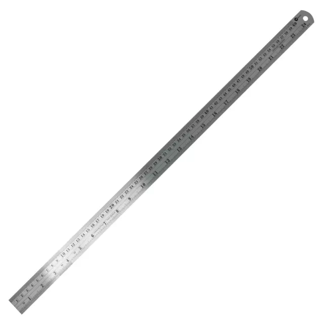 Stainless Steel Ruler | Metric & Imperial | 24" 60cm 600mm Engineers Rule