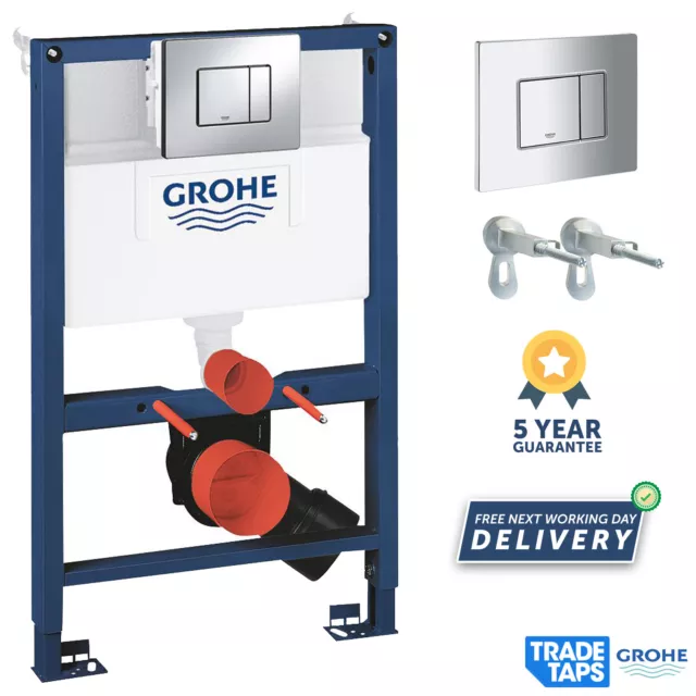 GROHE 38773000 Frame Rapid Sl 3 - 1 Set Wall Hung Toilet 0.82 m Dual Flush Plate