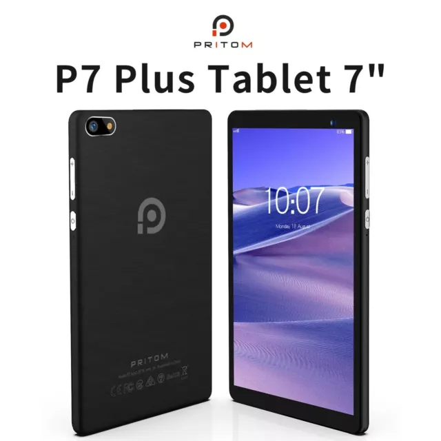 7" Pritom P7 Plus Tablet: Android 11, 32GB, HD, IPS LCD, Dual Cam, Wi-Fi