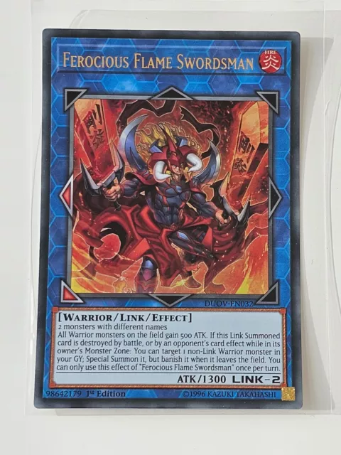 Yu-Gi-Oh! - Ferocious Flame Swordsman - DUOV-EN032 - Ultra Rare - 1st Edition