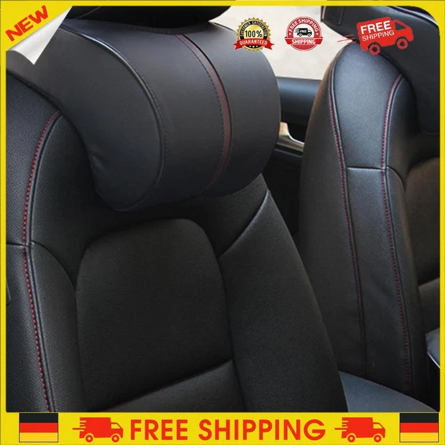 ❥ Poggiatesta in memory foam, cuscino ergonomico di supporto testa collo auto, nero