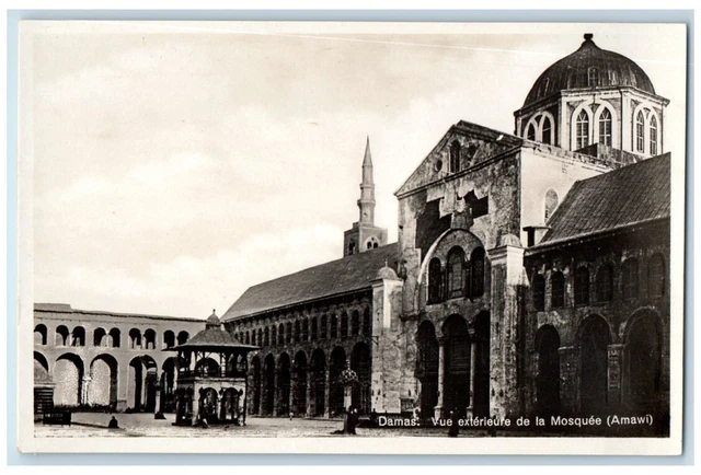 c1920's Front View Of Umayyad Mosque Damascus Syria RPPC Photo Unposted Postcard