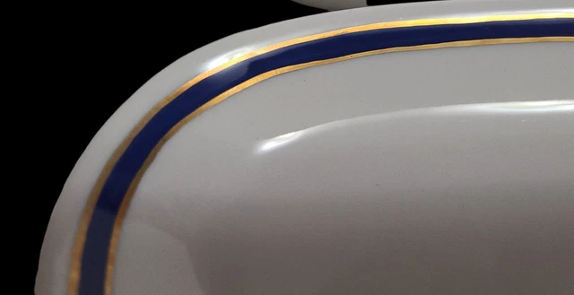 3 Vtg Union Pacific UP Railroad The 49er Blue & Gold Shenango Pickle Side Dish 2