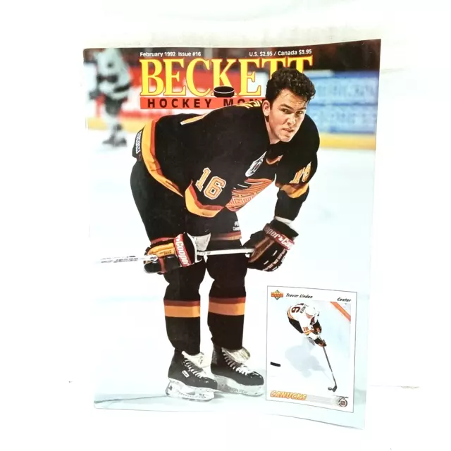 Beckett Hockey Monthly February 1992 Trevor Linden Vancouver Canucks