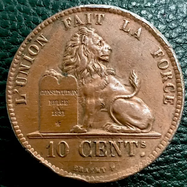 BELGIQUE, 10 Centimes 1833 Léopold Ier, Qualité