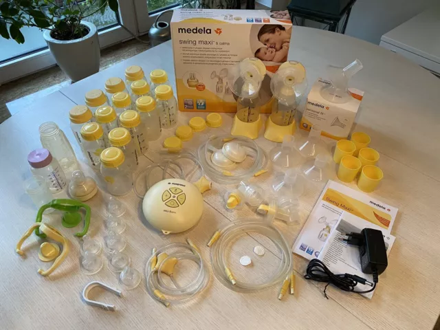 medela swing maxi & calma Elektrische 2-Phasen Doppel-Milchpumpe + Zubehör