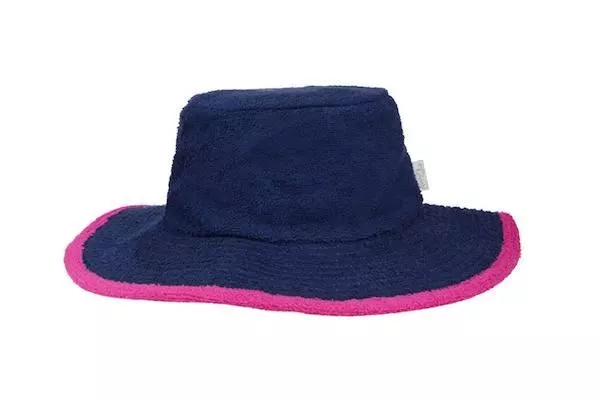 The Plain Terry Towelling Bucket Hat-Navy/HotPink