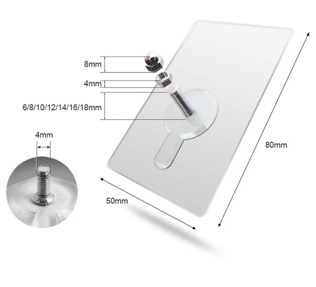 10x Wall Hanging Seamless Nails Screw Stickers Punch-Free Wall Hooks for Photos 6