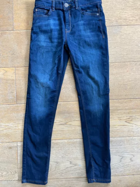 Jeans denim blu NEXT per ragazzo età - gamba snella - vita regolabile nuovi come 148 cm