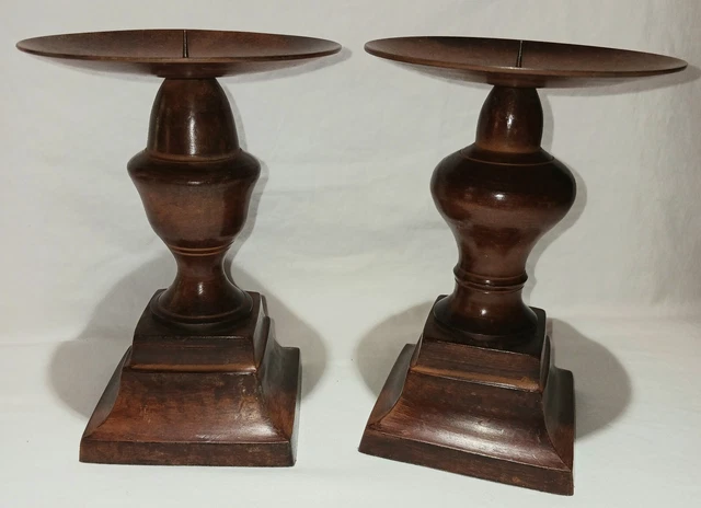 Set Of Very Heavy Metal Candlestick/Pillar Candle Holders Bronz Made In India