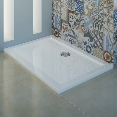 Idralite PIATTO DOCCIA ACRILICO 80x140 RETTANGOLARE ANGOLARE ULTRASLIM BAGNO SOLID PIETRA 