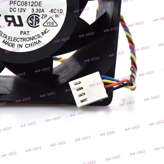 Delta PFB1224UHEC8X 120mm 24V 2.40A High Airflow Inverter Cooling Fan - Bulk New (Open Box)