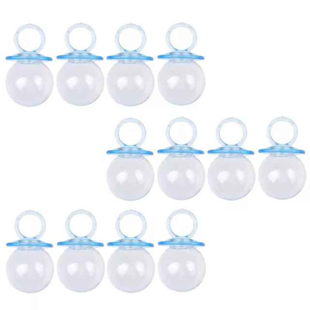 12 Fillable Pacifier Shape Baby Shower Candy Bottle Favor Boy