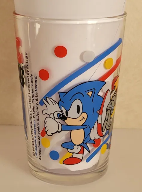 verre à moutarde SONIC THE HEDGEHOG 1992 Robotnik à réaction / Sega Entreprises 2