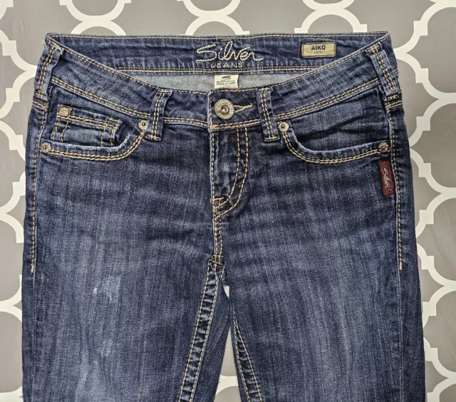 Silver Aiko Capris Women's Dark Wash Denim Capri Jeans Trendy Capris Size 26