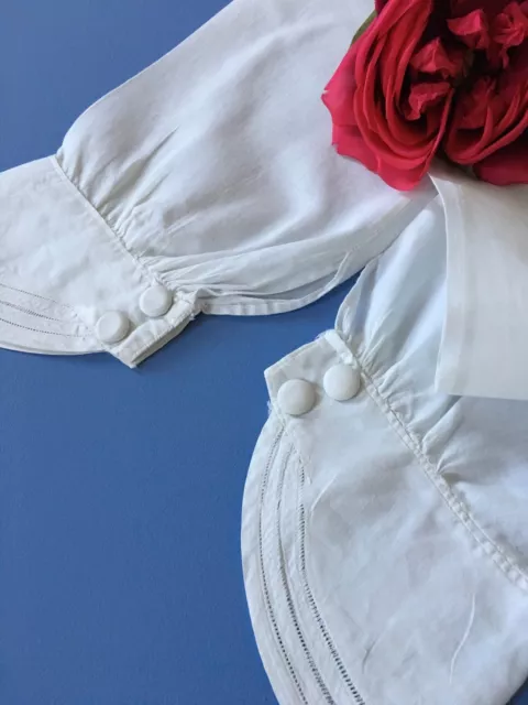 Paire de manches anciennes en coton Costume d'époque Collection 1367/CHA