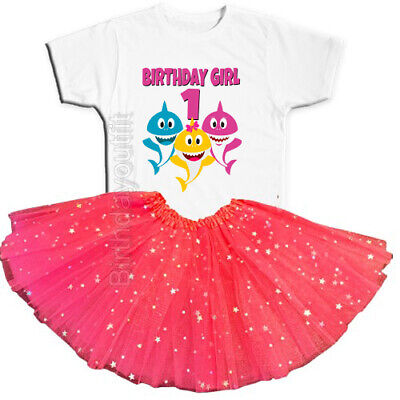 Baby Shark Birthday Party 1st Tutu Outfit Personalized Name option