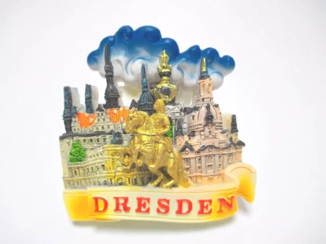 Dresden Magnet Poly Souvenir Germany Church of Our Lady Opera