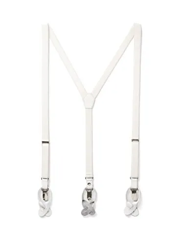 Thin Y Suspenders For Men with Elastic Strap & Interchangeable Clips
