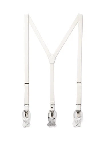Thin Y Suspenders For Men with Elastic Strap & Interchangeable Clips