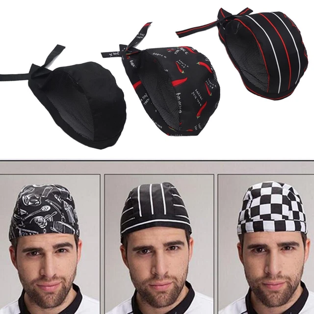 Cap Chef Hat Cook Cooking Fashion Kitchen Mesh+cotton Pirate Restaurant