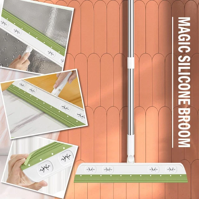 Magic Silicone Broom Lengthen Floor Cleaning Squeegee Pet Broomsxp Dust M0Q8