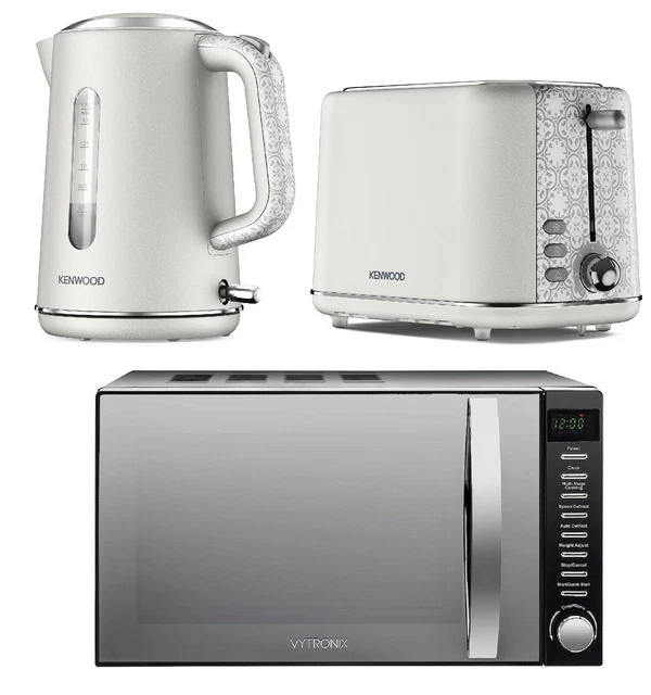 KENWOOD ABBEY CREAM design Kettle and Toaster Set & Microwave Oven