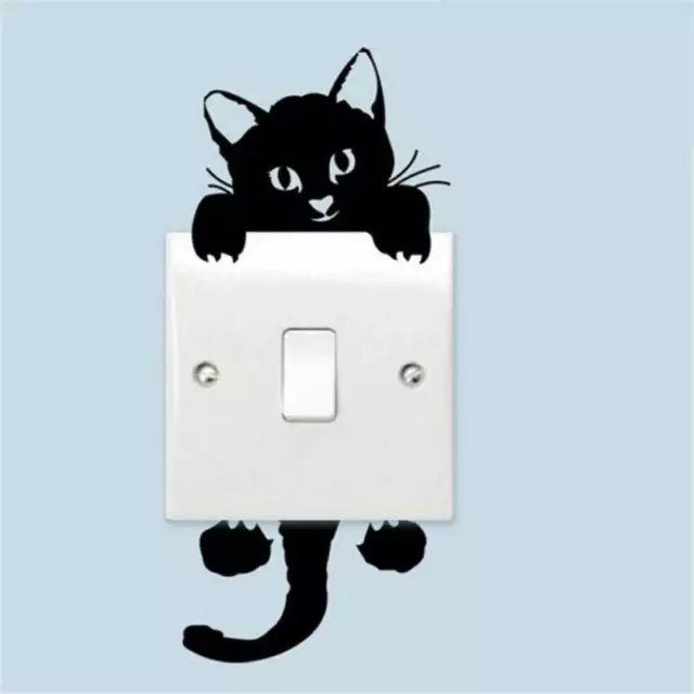 DIY Funny Cute Cat Dog Switch Stickers