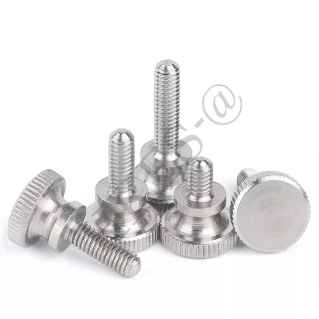 Knurled Thumb Screws Hand Grip Knob Bolts Stainless Steel M2 M2.5 M3 M4 M5 M6