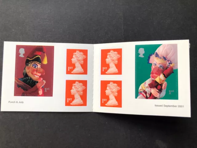 G.B. 2001 Punch & Judy barcode Booklet MNH Complete PM3