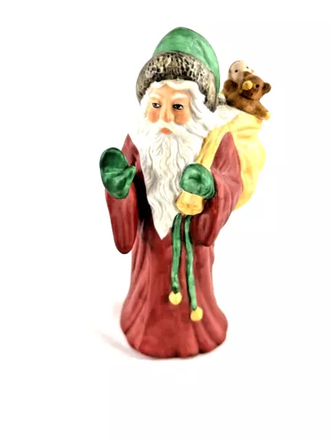 Vintage Father Christmas Old Style Santa Claus St. Nicholas Figure Ceramic