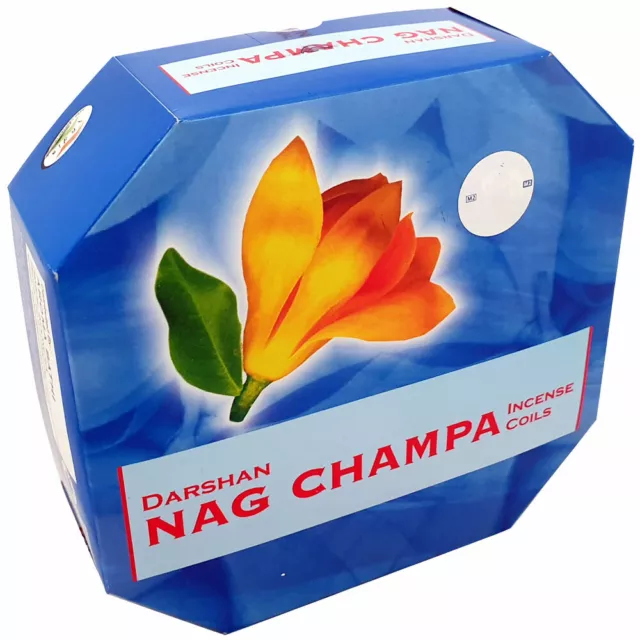 “Nag Champa" 10 Incense Coils Asoka DARSHAN Brand Bali Coils 22 hour Burn time ॐ