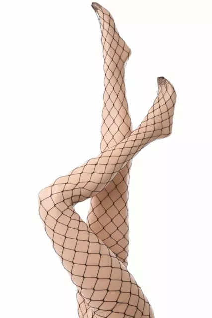 Black Fishnet Tights Whale Net Diamond Pantyhose Burlesque Hoisery Womens Sexy