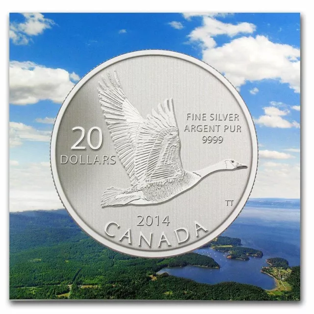 Canada 2014 $20 for $20 Canada Goose Fine Silver Coin