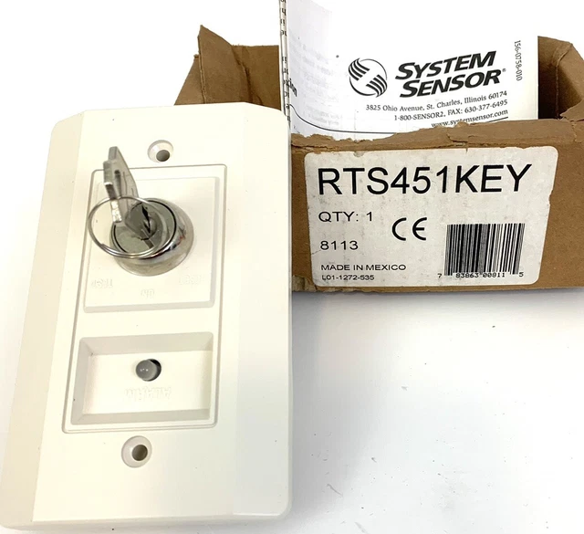 SYSTEM SENSOR RTS451KEY Remote Test Station, Key Switch $46.67