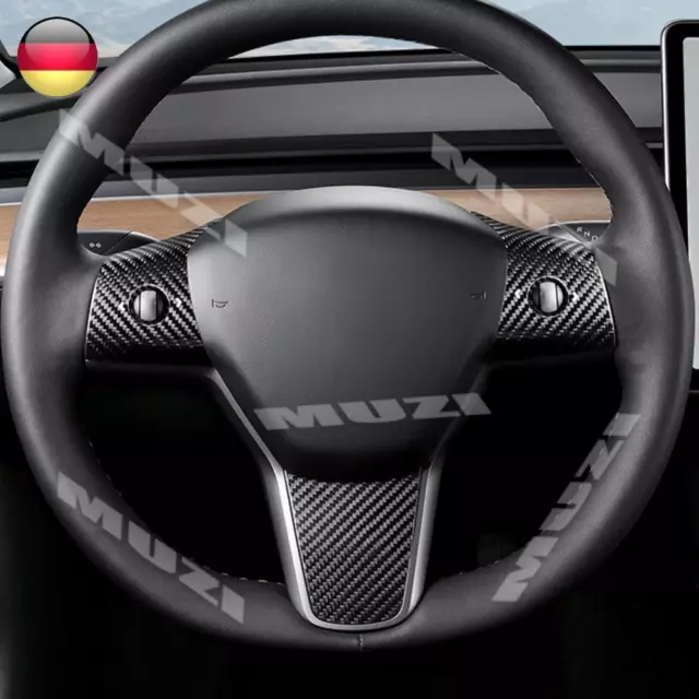Steering Wheel Panel Decoration Cover Trim Moulding Sticker for Tesla Model 3 Y