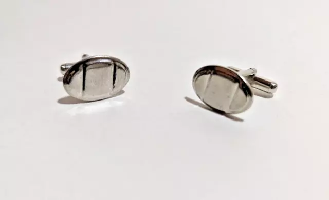 Vintage Mens Cuff Links 1960s 1970s Silverstone Metal Cufflinks