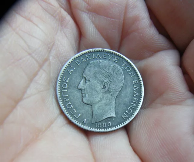 GRECIA  Moneda de 1 Dracma  1883  PLATA