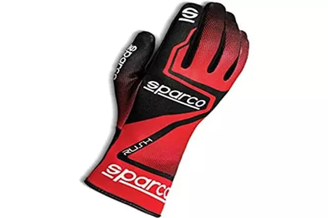 (TG. 9) Sparco 00255609RSNR Rush 2020 Guanti Karting, Rosso/Nero, 9 - NUOVO