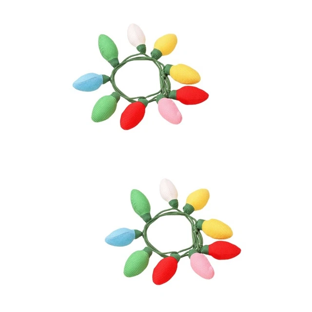 2x hängender Glühbirnenhintergrund Weihnachtsbirnengirlande