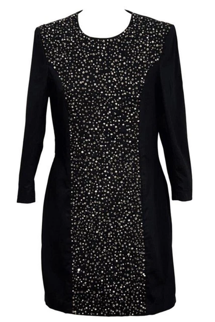 French Connection Robe Femmes Gr. 38 (UK12) Noir Shiftkleid Robe De