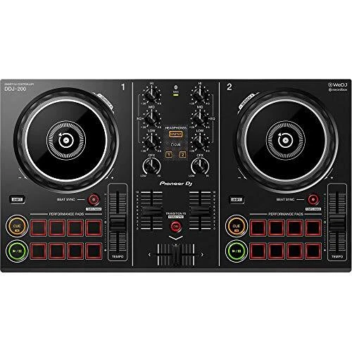 Pioneer DJ DDJ-200 - 2-deck Digital DJ Controller with USB/Bluetooth Connecti...