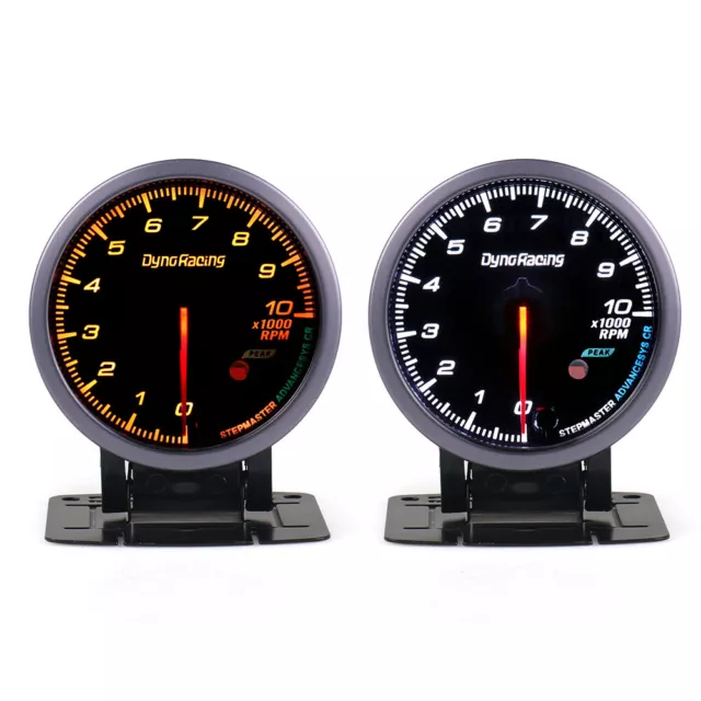 2.5'' 60mm Pointer Tachometer Gauge Car RPM Tacho Meter 2 Color LED Rev Counter