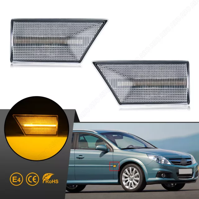 2x Led Seitenblinker Blinker für OPEL SIGNUM | VECTRA C | BJ 2002-08 | KLARGLAS