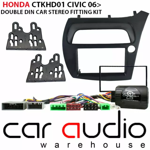 CLARION Honda Civic 2006-11 FN TYPE R Car Stereo Double Din Fascia Steering Kit