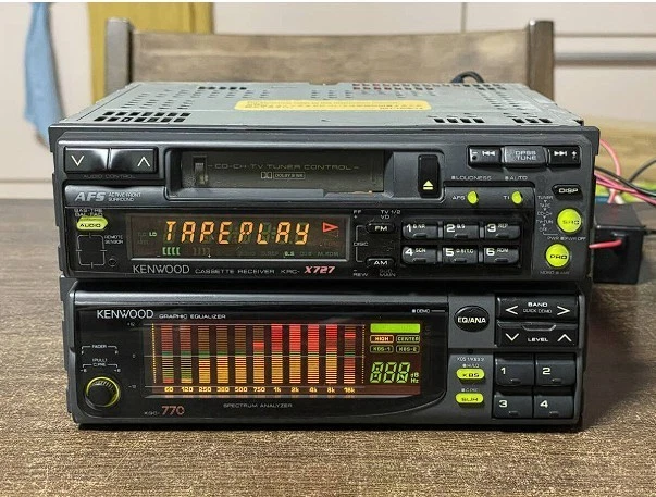 【動作品】kenwood KRC-X727 KGC-770 KENWOOD KRC-X727 KGC-770 1DIN Cassette Deck Player Set Working